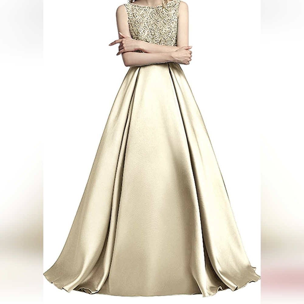 Judy & Julia Champagne Ball Gown - size 6 NWT - Picture 2 of 11